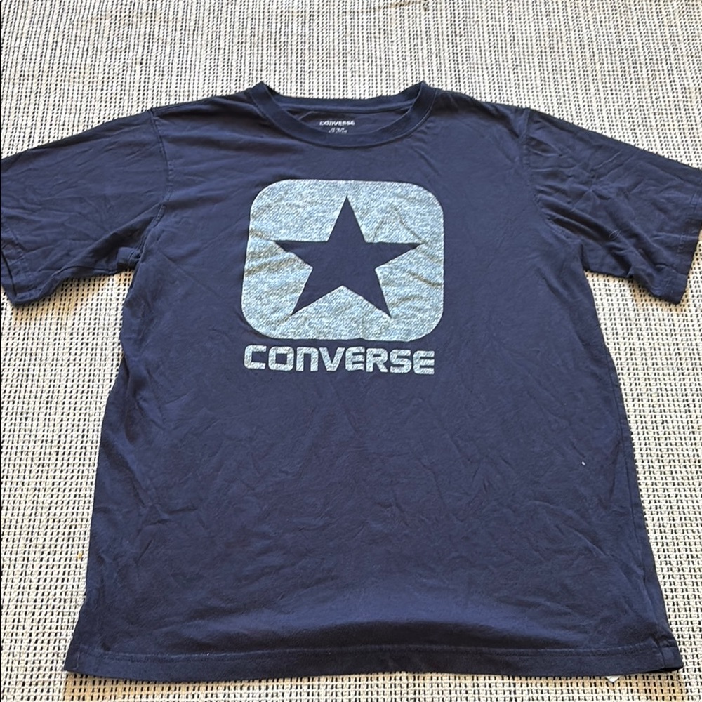Converse Blue Star Logo Short Sleeve Tee Kids SZ XL